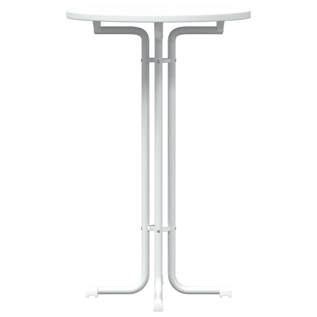 Matbord vit Ø70x110 cm konstruerat trä och stål