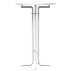 Matbord vit Ø70x110 cm konstruerat trä och stål