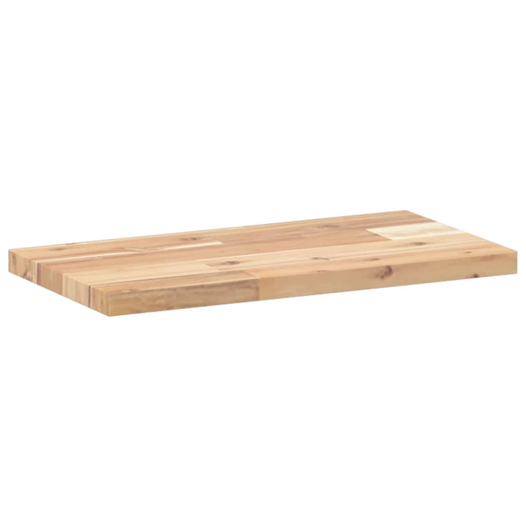 Svävande hyllor 2 st 40x20x2 cm obehandlat massivt akaciaträ