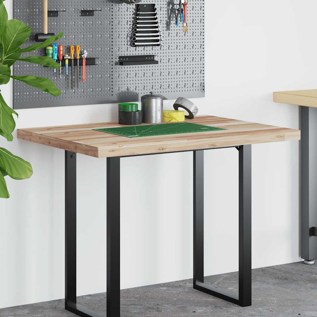 Bordsskiva obehandlad 100x80x4 cm massivt akaciaträ