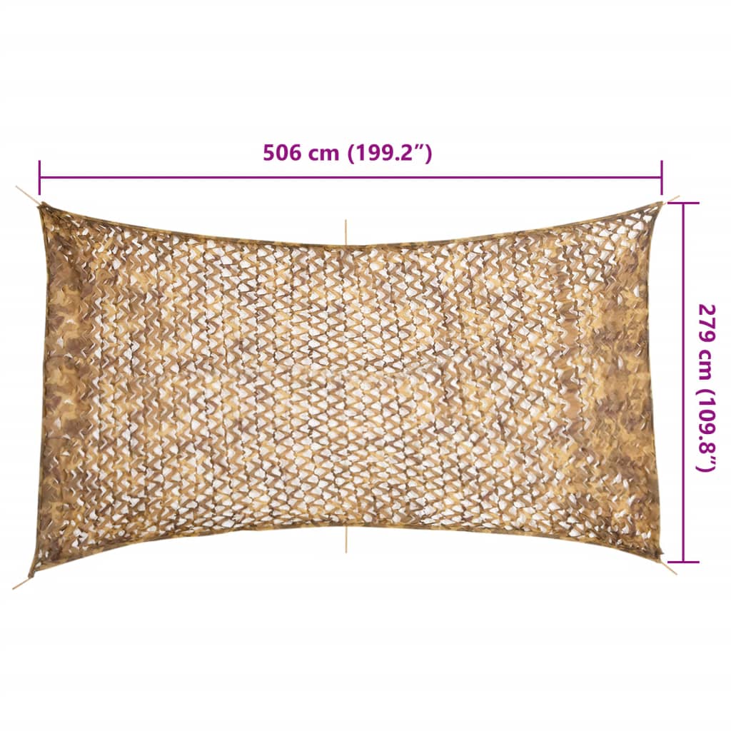 Camouflagenät med förvaringsväska 506x279 cm sand