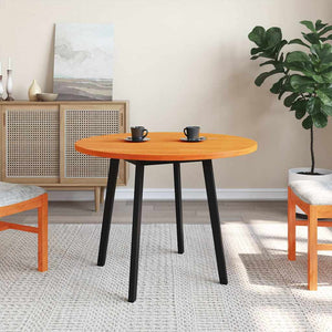 Bordsskiva rund vaxad brun Ø90x2,5 cm massiv furu