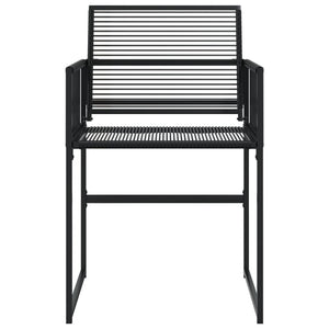 Trädgårdsstolar 4 st svart konstrotting