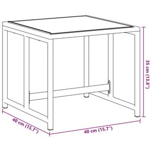 Trädgårdspallar 4 st svart stål och textilen