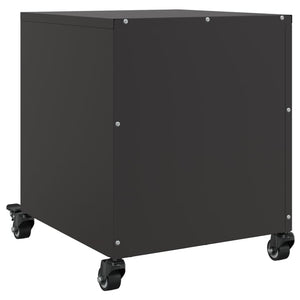 Sängbord 2 st svart 36x39x43,5 cm stål