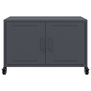 Tv-bänk antracit 68x39x43,5 cm kallvalsat stål