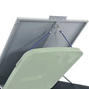 Skjul för sopkärl grå 69x79x117 cm stål