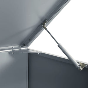 Skjul för sopkärl grå 69x79x117 cm stål