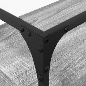 Tv-bänk med glasskiva grå sonoma 60x35x51 cm konstruerat trä