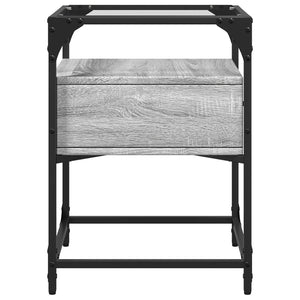 Sängbord 2 st grå sonoma 40x40x55 cm konstruerat trä