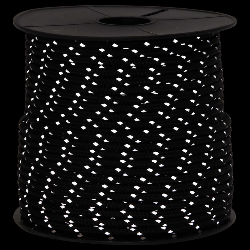 Tältlina med reflekterande remsor och fästen 50 m 4 mm