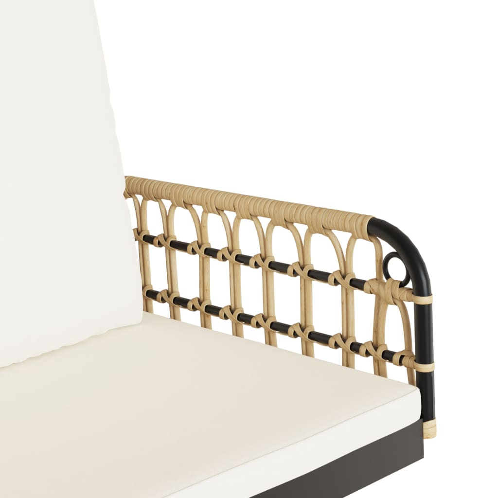 Hammock med dynor 105x58x38 cm konstrotting och stål