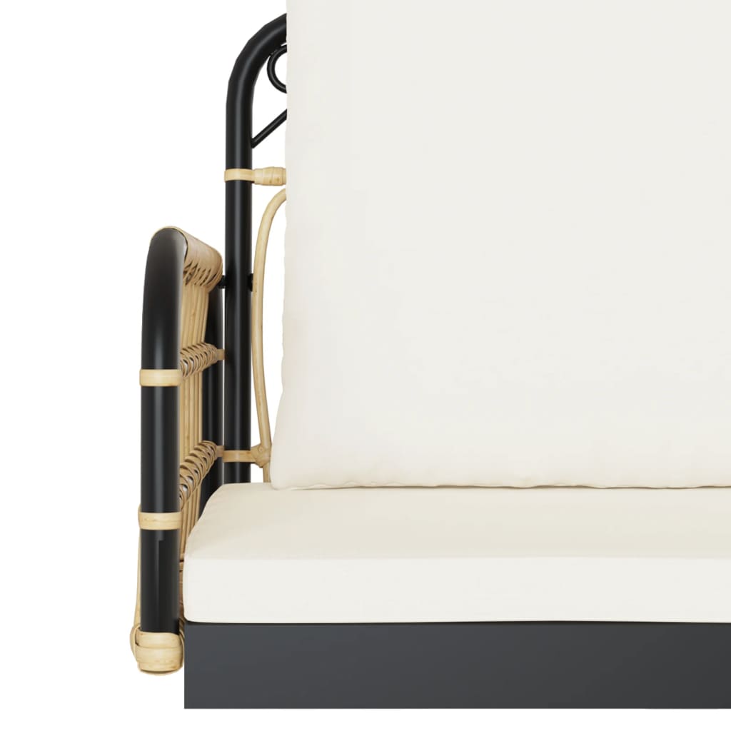 Hammock med dynor 105x58x38 cm konstrotting och stål