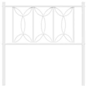 Huvudgavel metall vit 90 cm