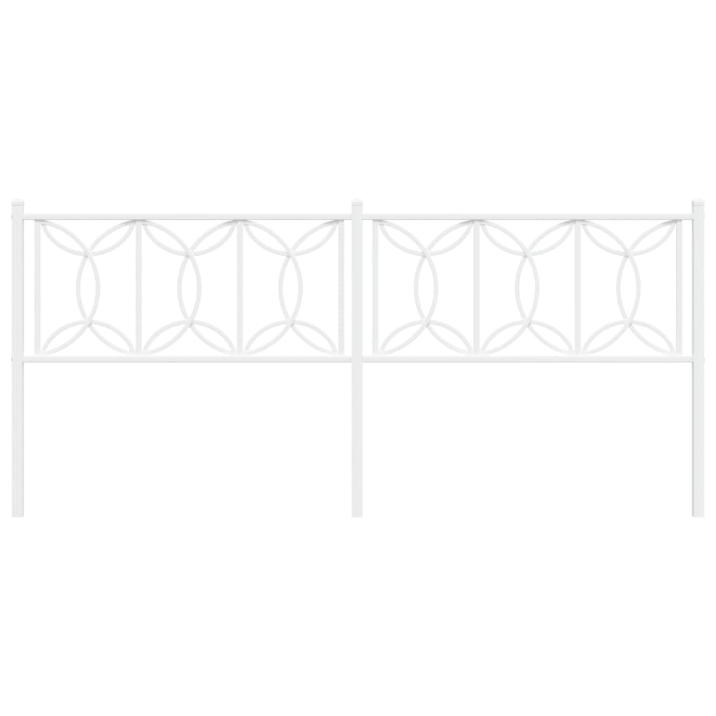 Huvudgavel metall vit 200 cm