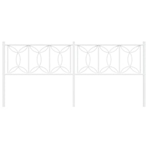 Huvudgavel metall vit 200 cm