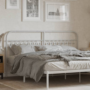 Huvudgavel metall vit 180 cm