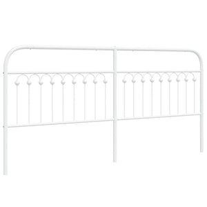 Huvudgavel metall vit 193 cm