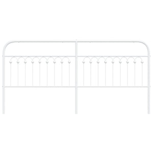 Huvudgavel metall vit 193 cm