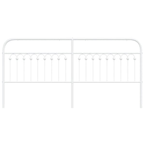 Huvudgavel metall vit 200 cm