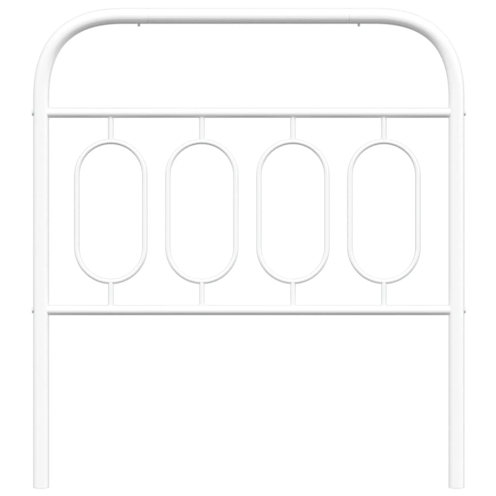 Huvudgavel metall vit 80 cm