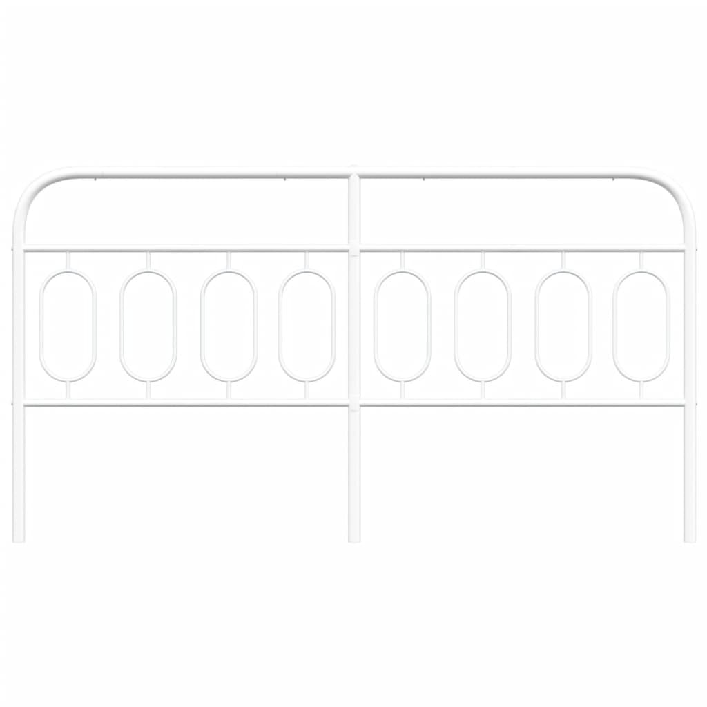Huvudgavel metall vit 193 cm