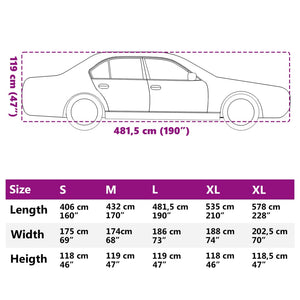 Bilöverdrag för Sedan hagelskydd L grå och silver heltäckande