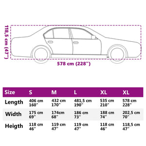 Bilöverdrag för Sedan hagelskydd XXL grå och silver heltäckande