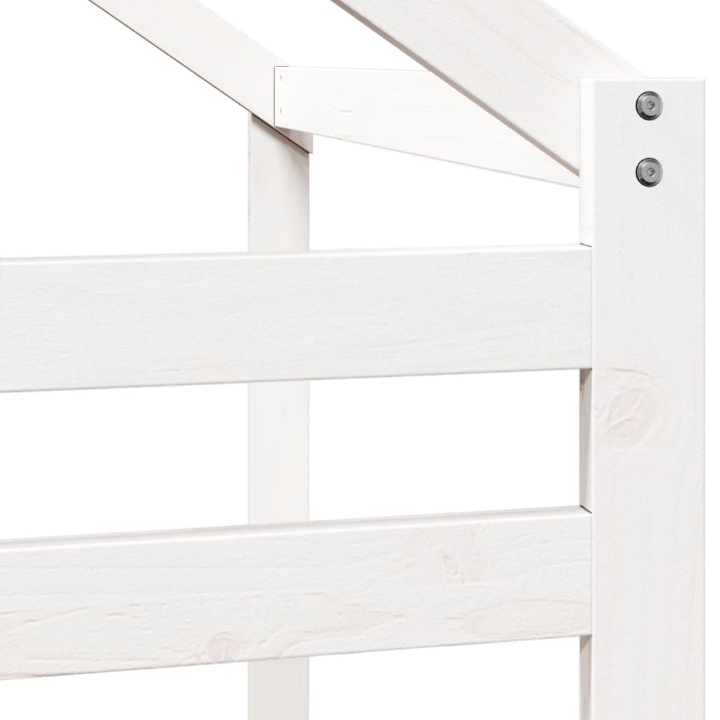 Tak till barnsäng vit 188x82x113 cm massiv furu