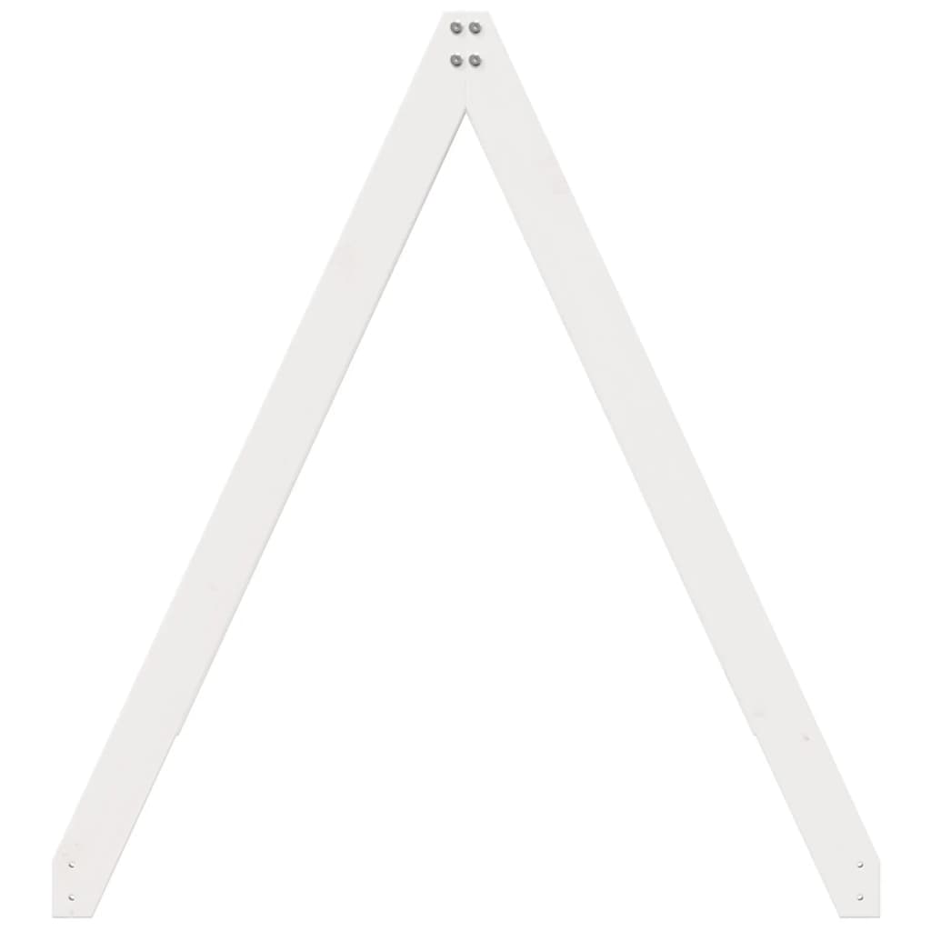 Tak till barnsäng vit 199x95,5x88 cm massiv furu