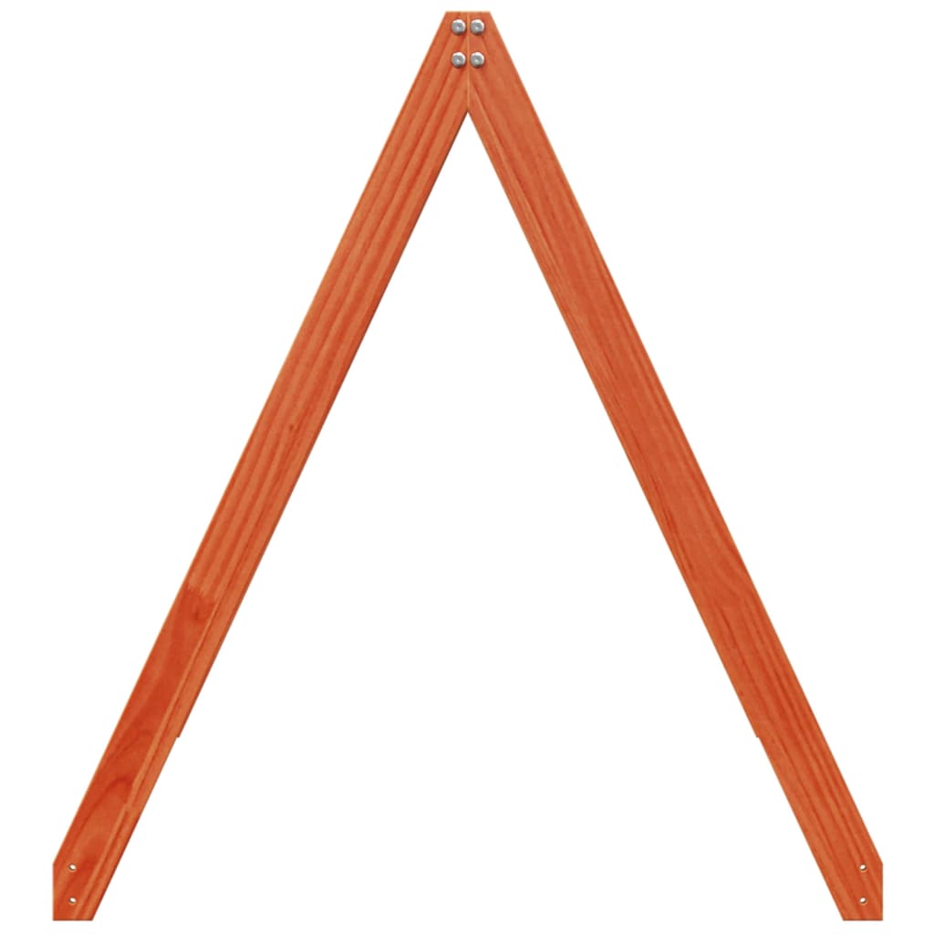 Tak till barnsäng vaxbrun 199x95,5x88 cm massiv furu