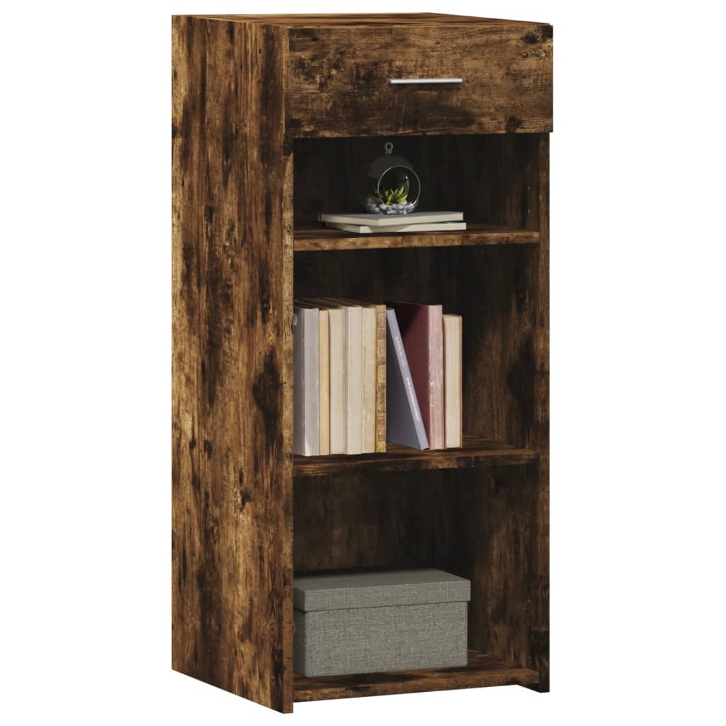 Skänk rökfärgad ek 40x42,5x93 cm konstruerat trä