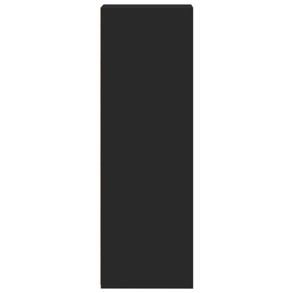 Högskåp svart 30x41x124 cm konstruerat trä
