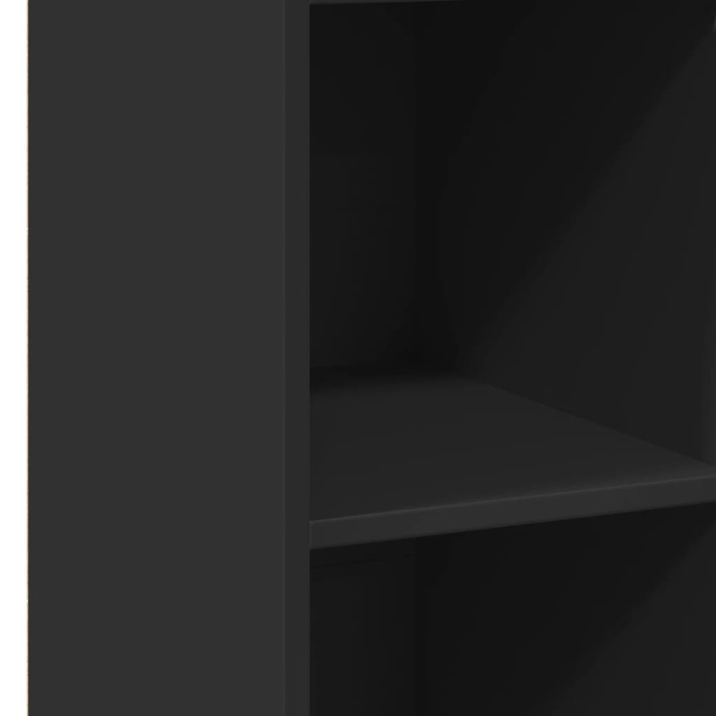 Högskåp svart 30x41x124 cm konstruerat trä