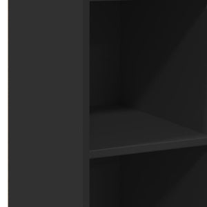 Högskåp svart 40x41x124 cm konstruerat trä