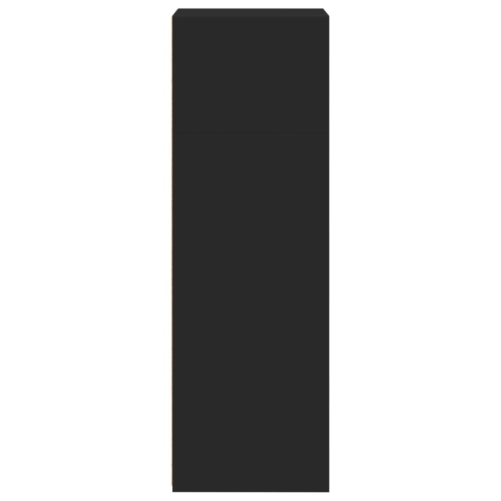 Högskåp svart 45x41x124 cm konstruerat trä