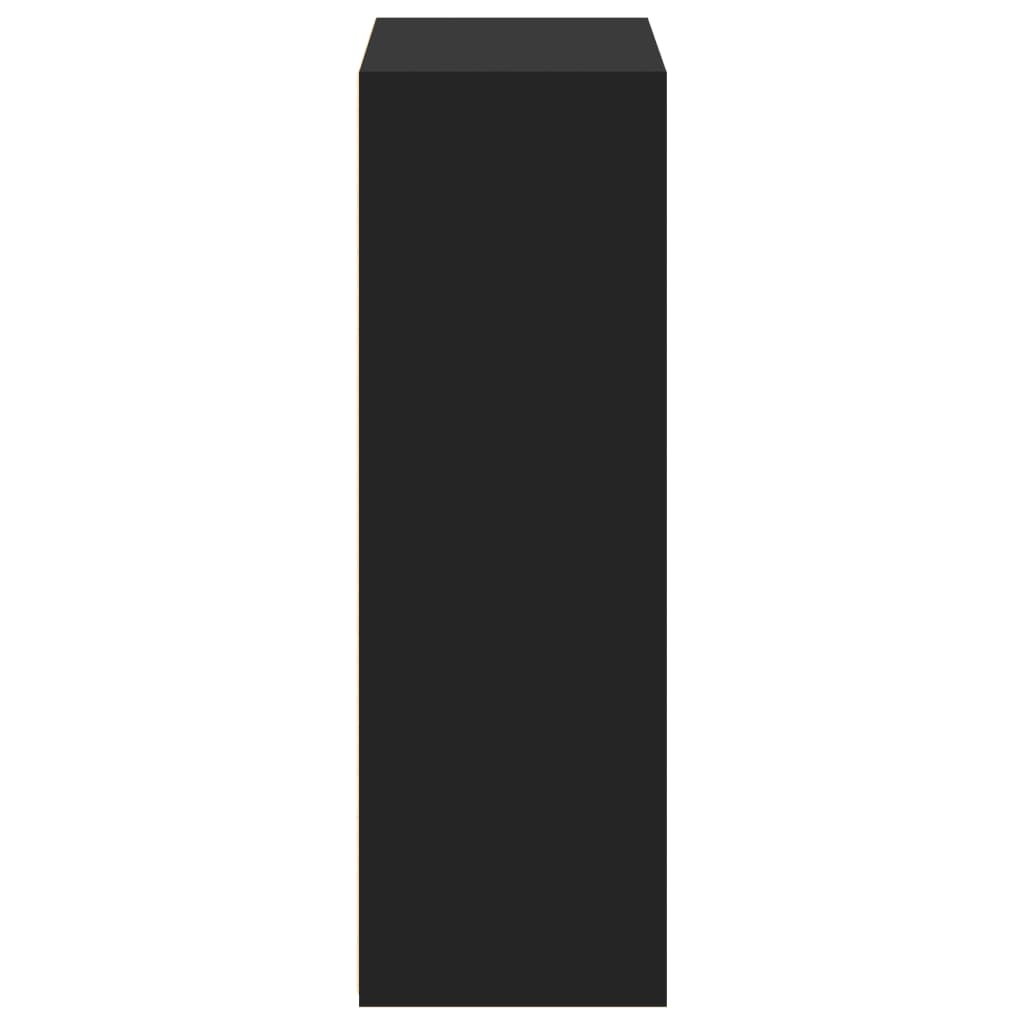 Högskåp svart 70x41x124 cm konstruerat trä