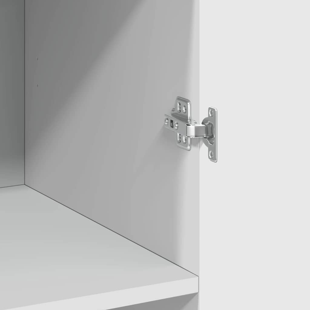 Högskåp vit 70x42,5x185 cm konstruerat trä