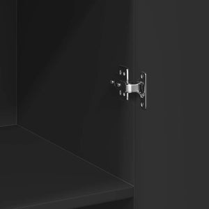 Högskåp svart 70x42,5x185 cm konstruerat trä