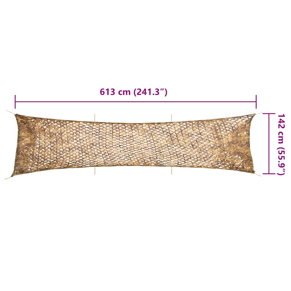 Camouflagenät med förvaringsväska 613x138 cm sand