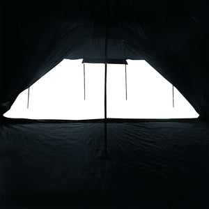 Tipi-tält 8 personer vit mörkläggningstyg vattentätt