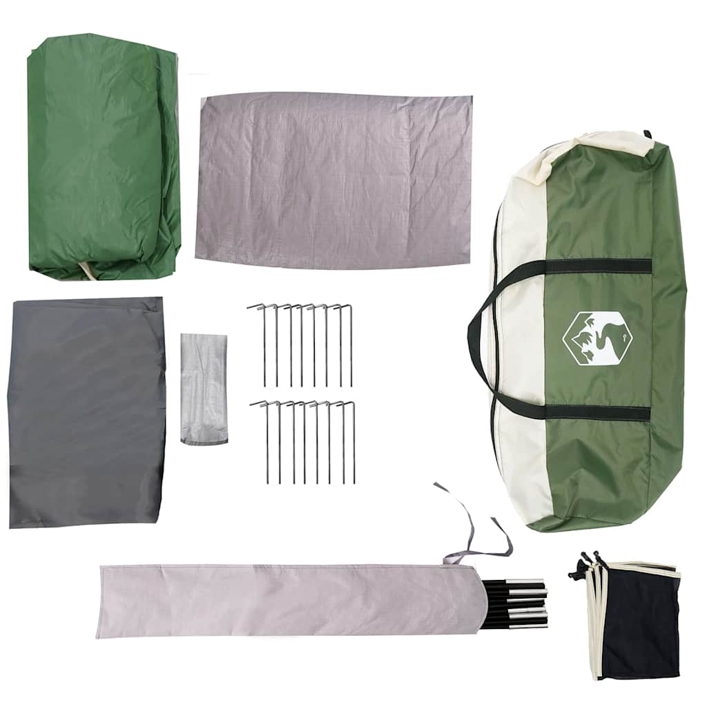 Campingtält tunnel 6 personer grön vattentätt