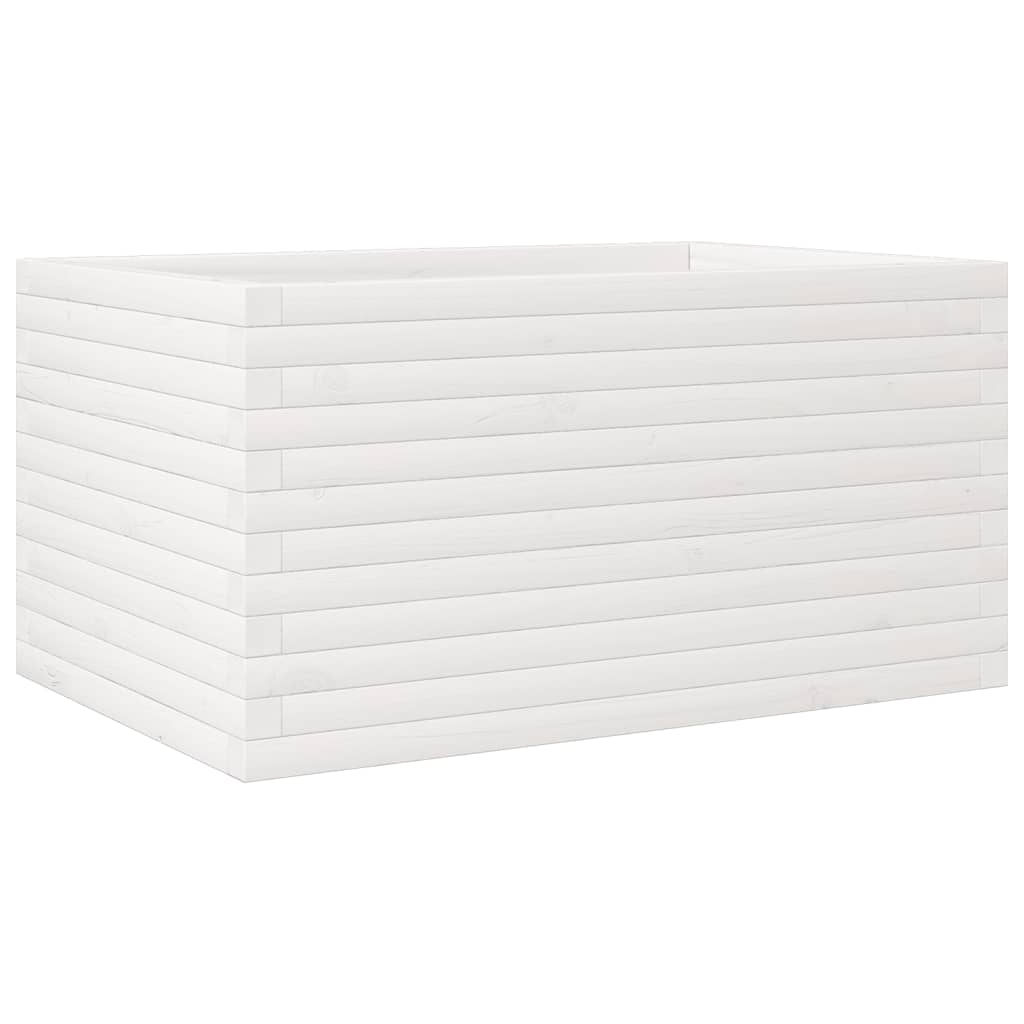 Odlingslåda vit 90x60x45,5 cm massiv furu