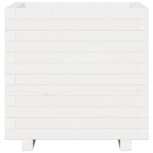 Odlingslåda vit 50x50x49,5 cm massiv furu
