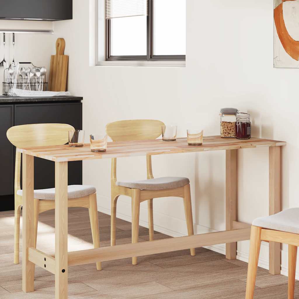 Bordsskiva rektangulär 140x60x2 cm massivt akaciaträ