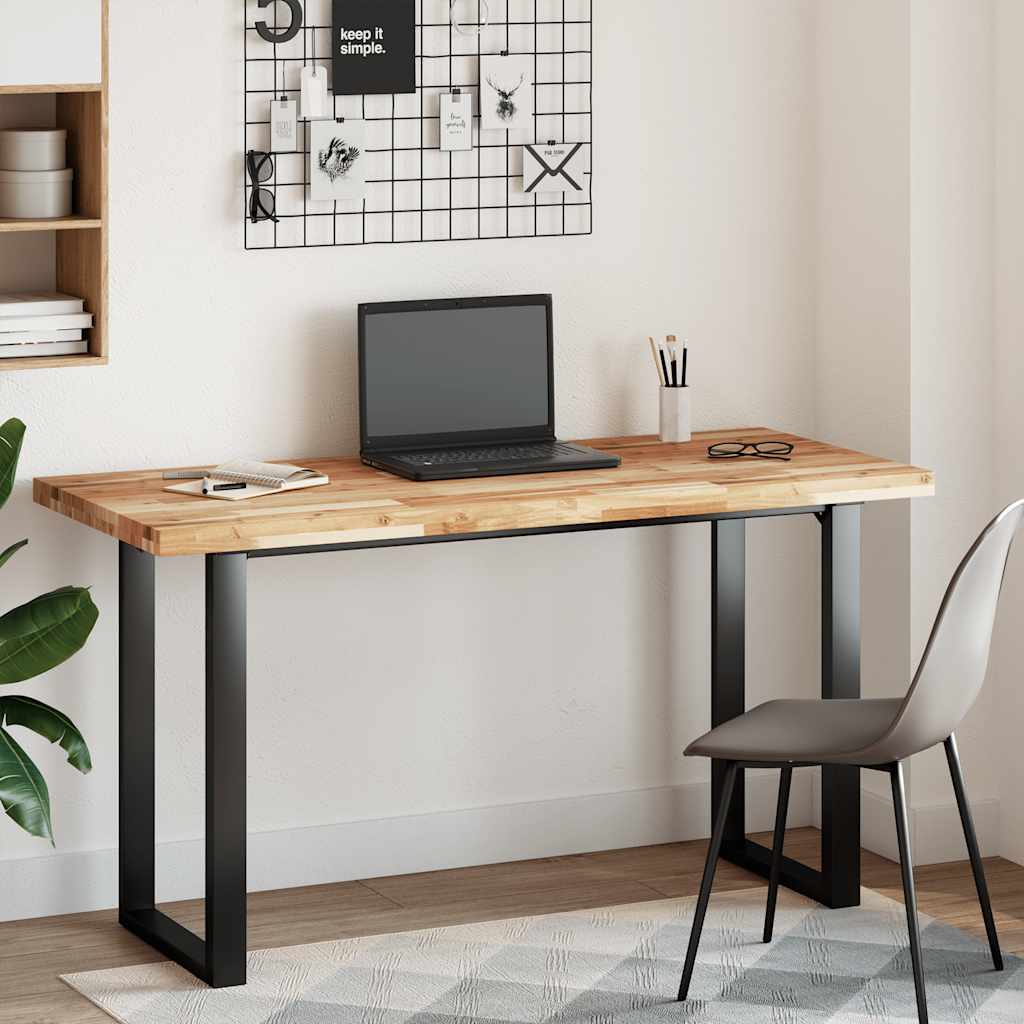 Bordsskiva rektangulär 140x60x4 cm massivt akaciaträ