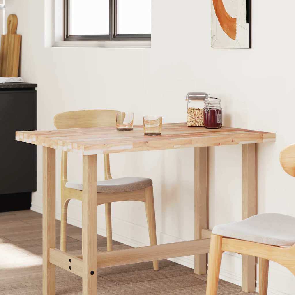 Bordsskiva rektangulär 120x70x4 cm massivt akaciaträ