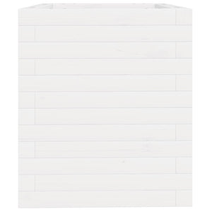 Odlingslådor vit 40x40x46 cm massiv furu