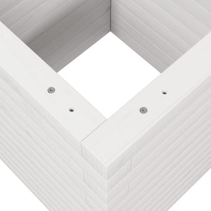 Odlingslådor vit 40x40x46 cm massiv furu