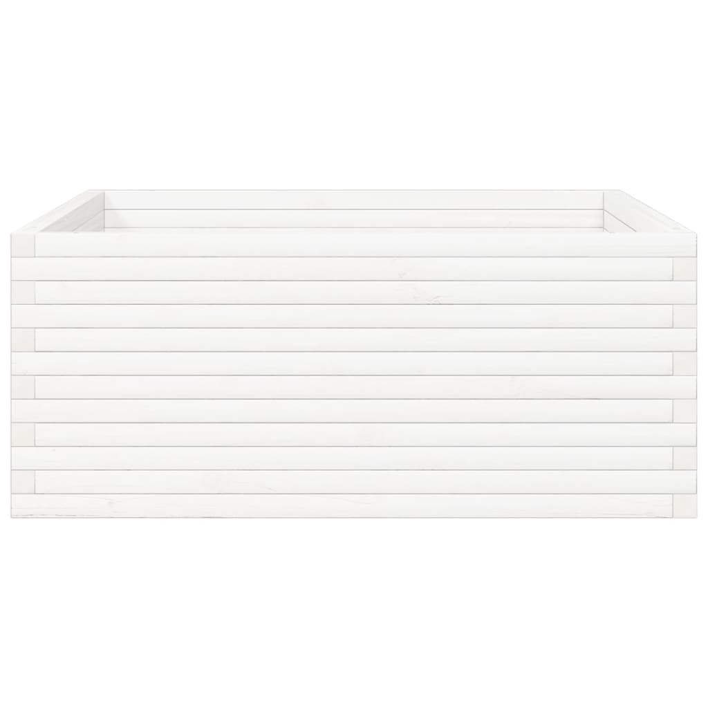 Odlingslåda vit 110x110x46 cm massiv furu